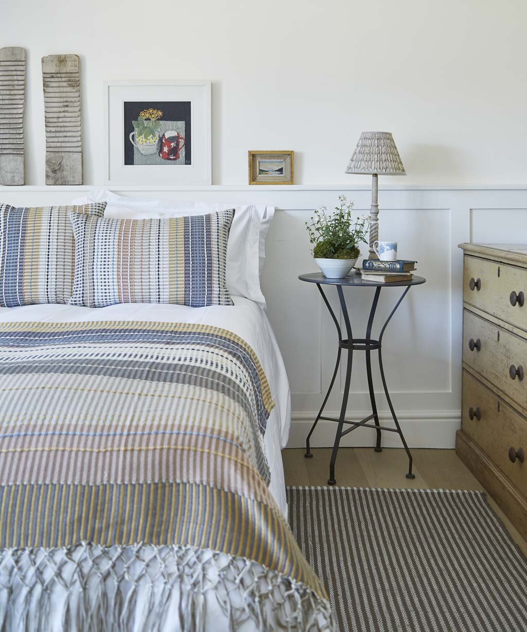 Madras Gold Check Throw