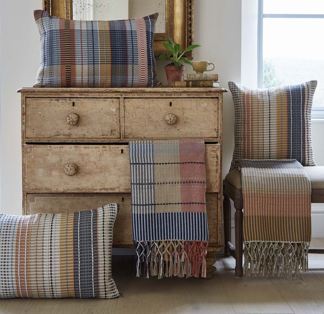 Madras Pink Check Cushion