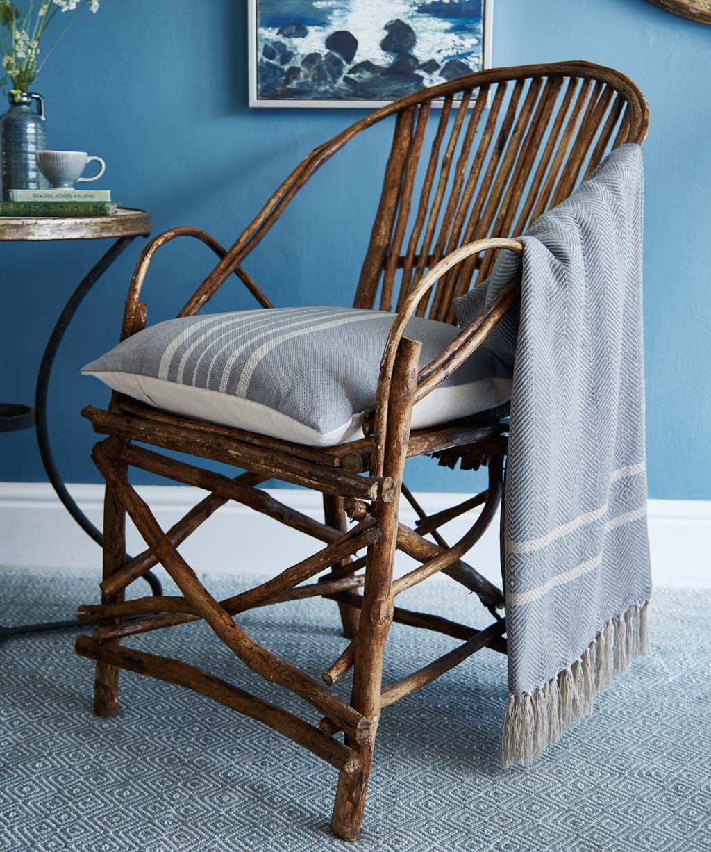 Antibes Grey & Linen Cushion Cover