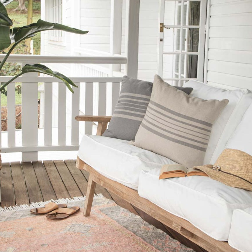 Antibes Linen & Grey Cushion Cover