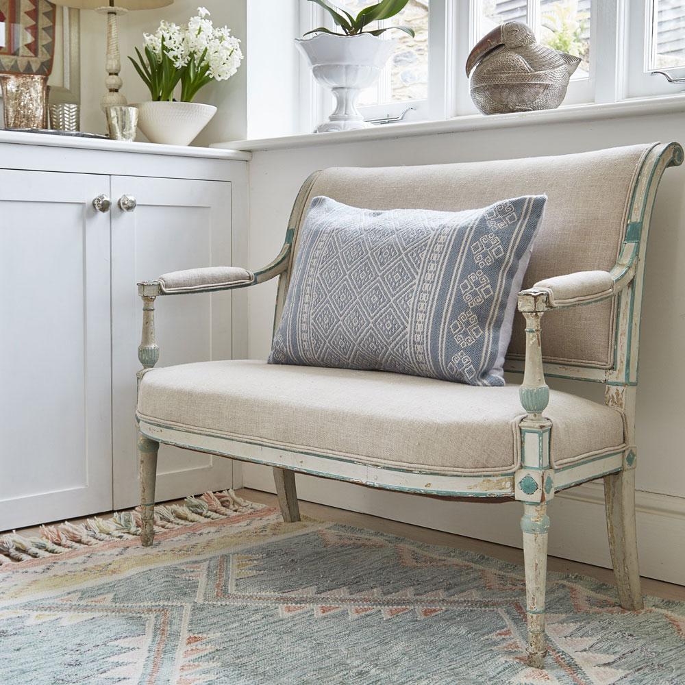 Andalucia Paloma Rug with Kaz cushion