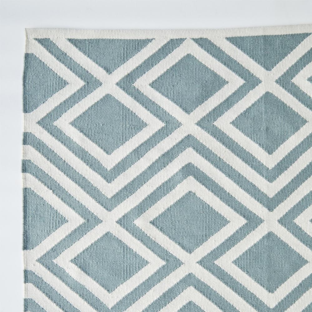 Iris Teal Rug closeup