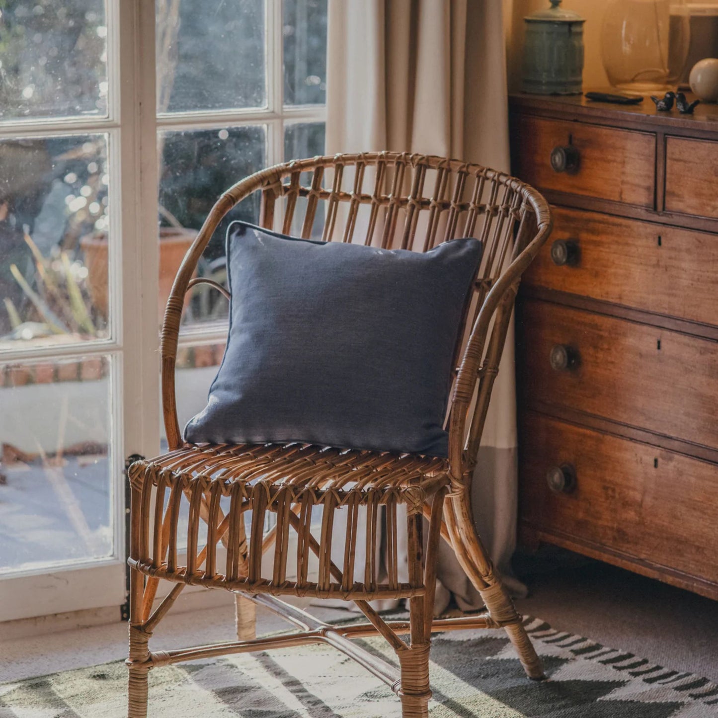 Babylon Faded Denim Cushion