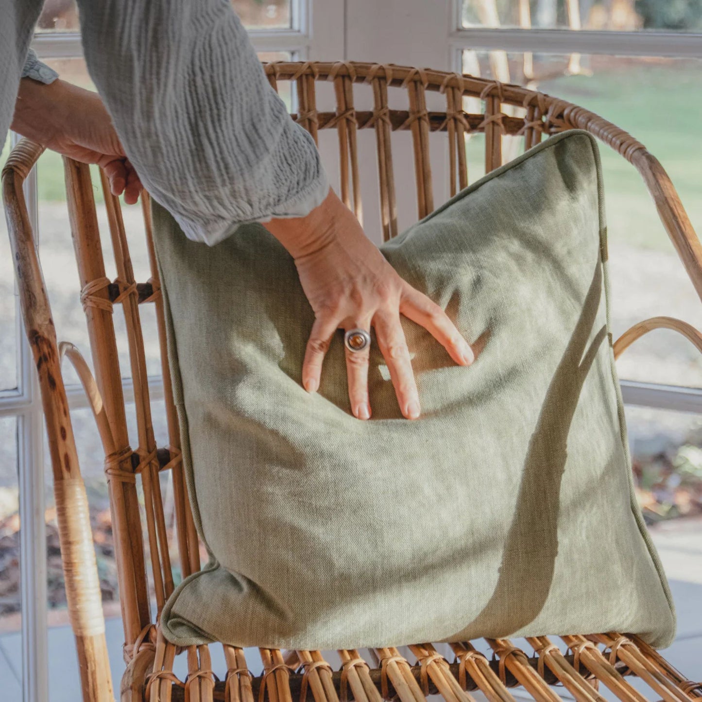 Babylon Greengage Cushion