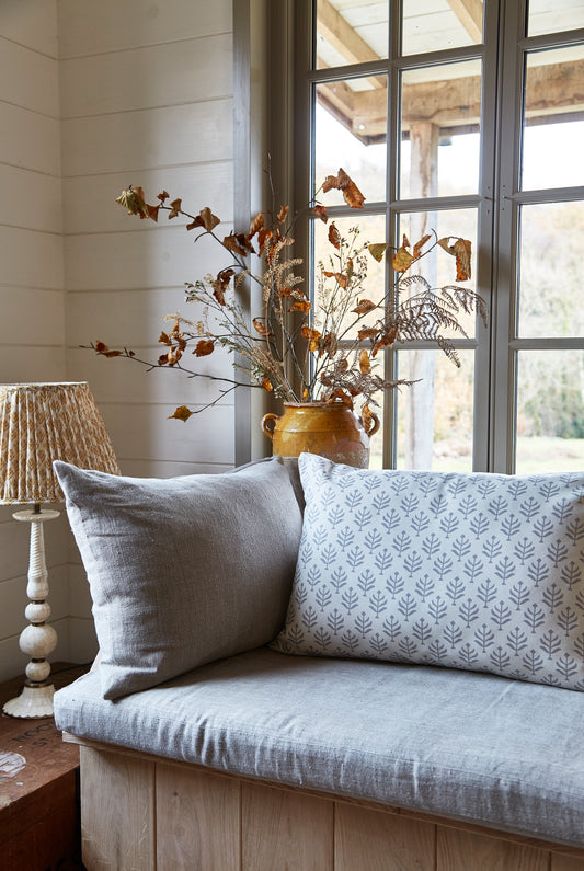 Fern Chinchilla Canvas Cushion