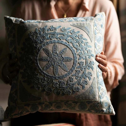 Suzani Pomegranate Blue Cushion
