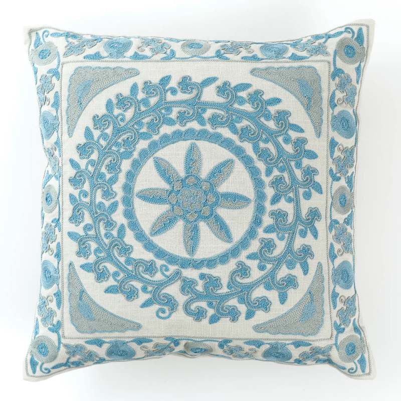Suzani Pomegranate Blue Cushion