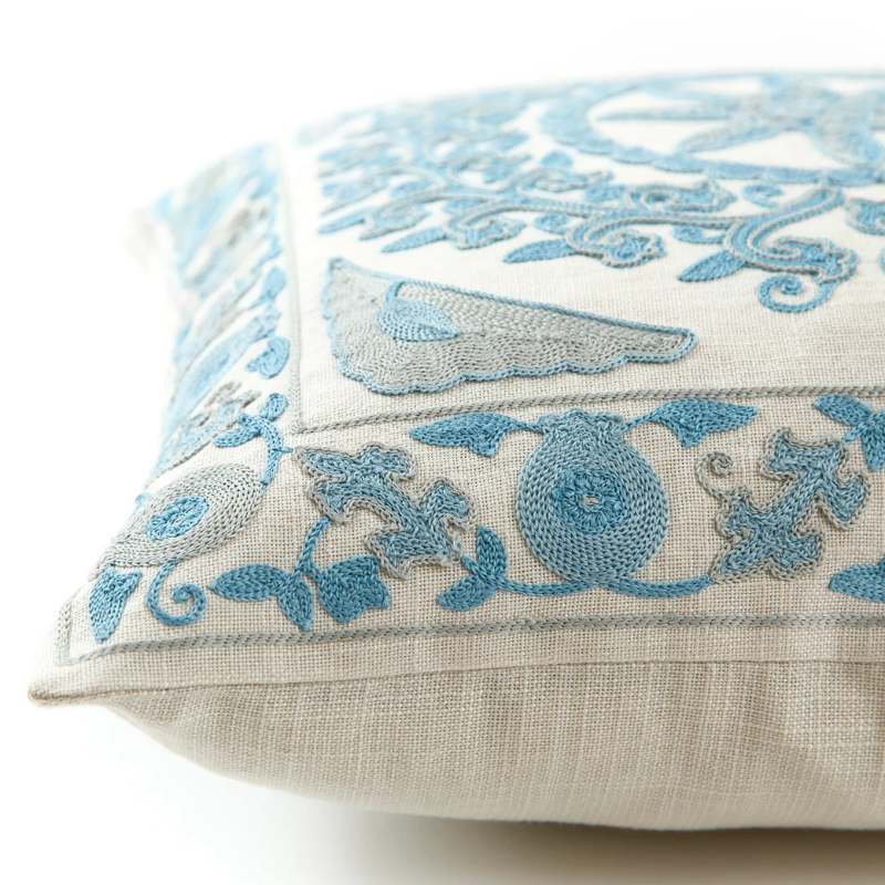 Suzani Pomegranate Blue Cushion