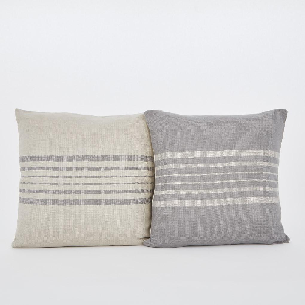 Antibes Grey & Linen Cushion