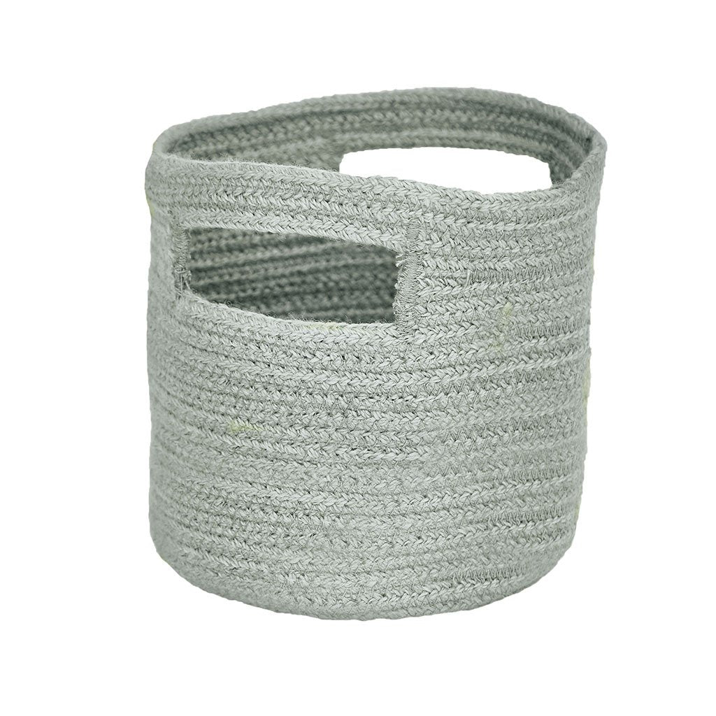 Small Dove Grey Braided Basket