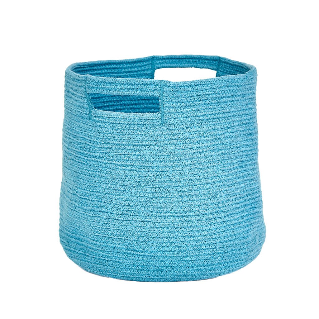 Medium Teal Braided Basket