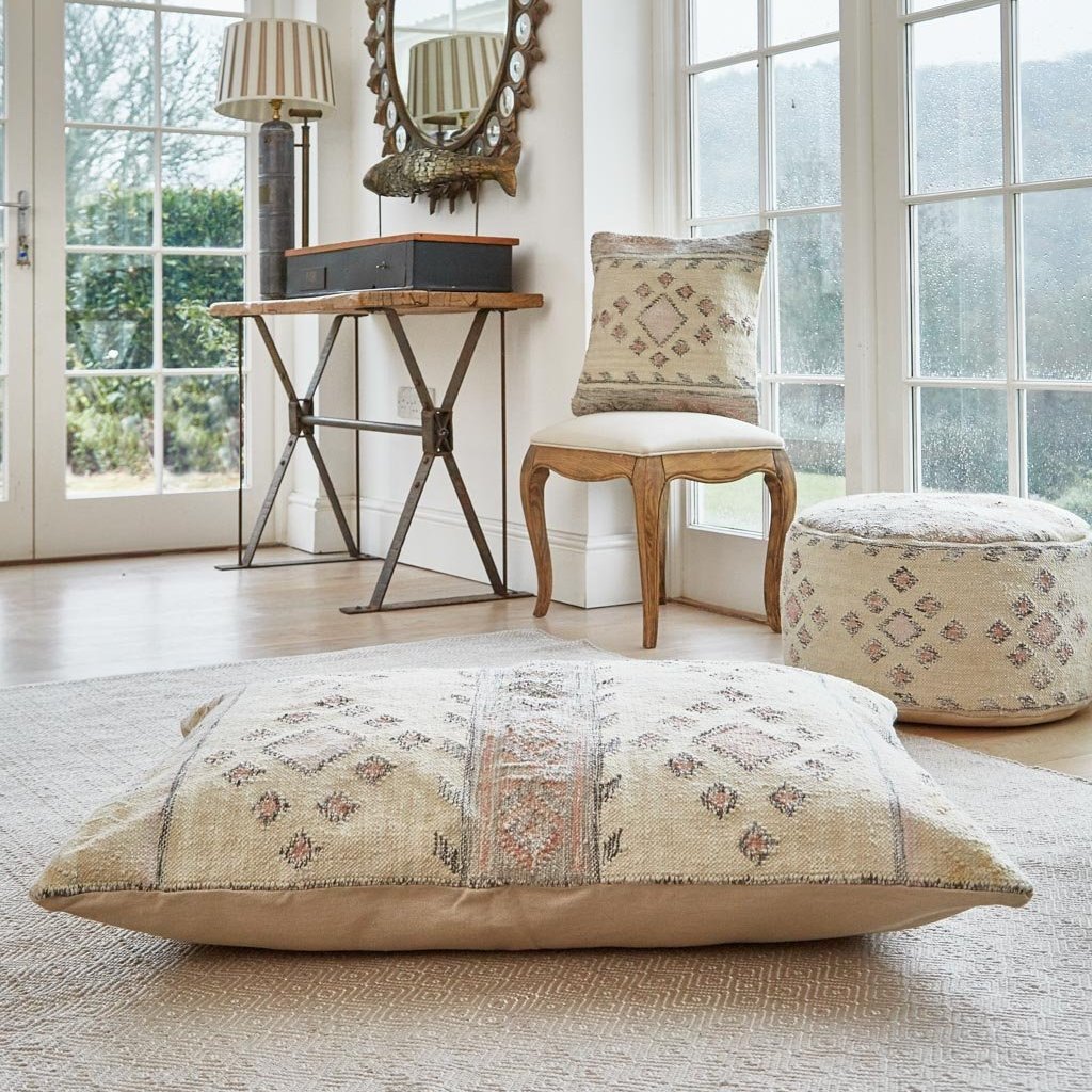 Bohemian Floor Cushion Couch Floor Sofa Cushion, Boho Style Sofa