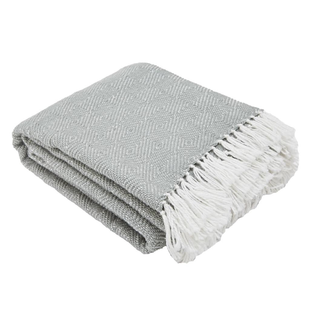 Diamond Dove Grey Blanket