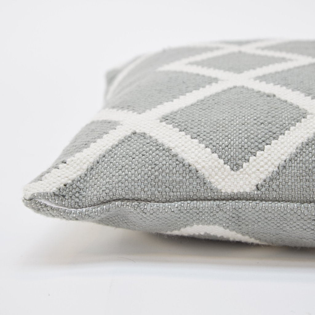 Juno Dove Grey Floor Cushion - close up