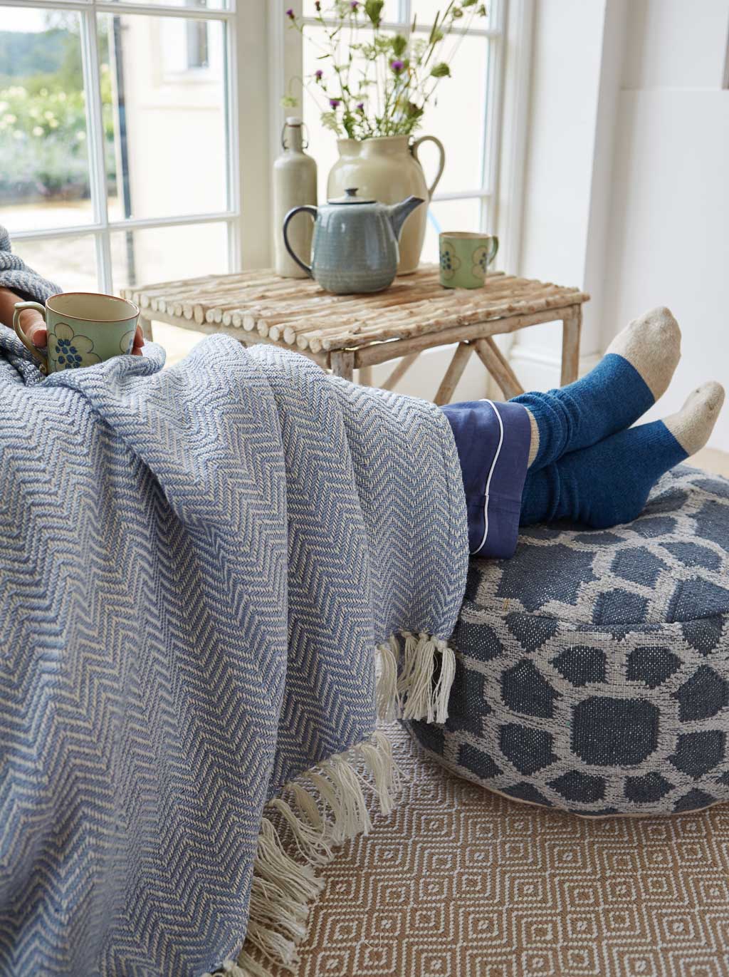 Lavender Herringbone Blanket