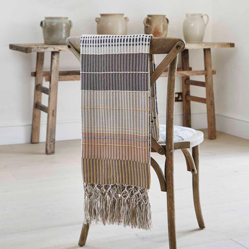 Madras Gold Check Throw