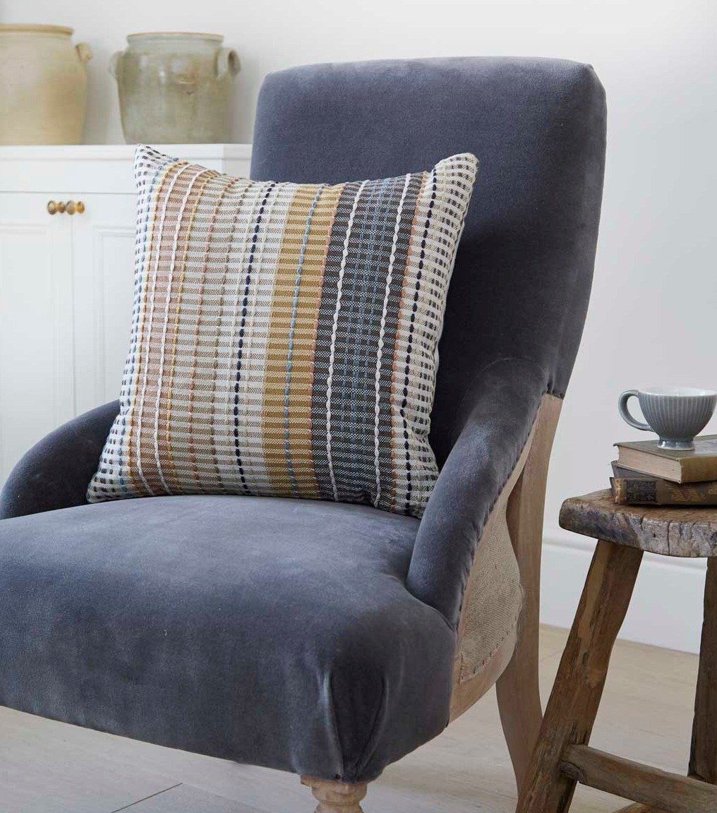 Madras Gold Check Cushion