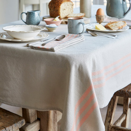 Maxime Linen & Coral Tablecloth