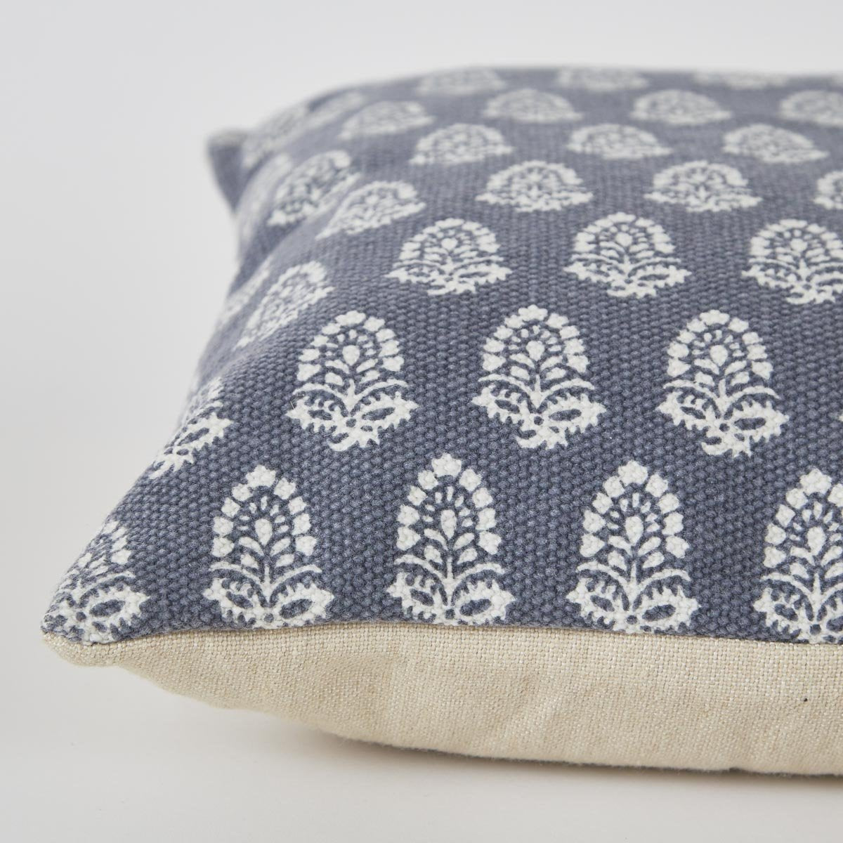 Jaipur Acorn Navy Cushion close up