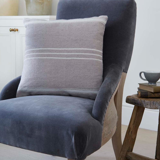 Oxford Stripe Chinchilla Cushion Cover