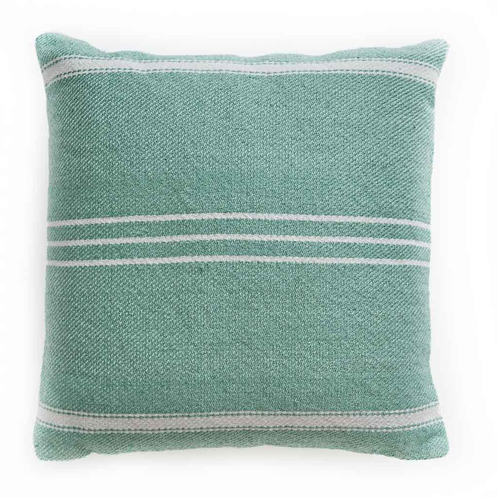 Oxford Stripe Aqua Cushion Cover