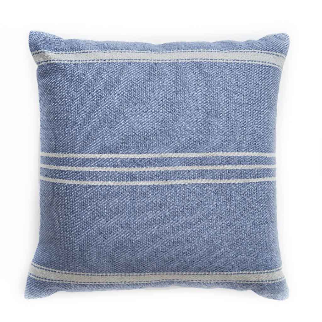 Oxford Stripe Cobalt Cushion