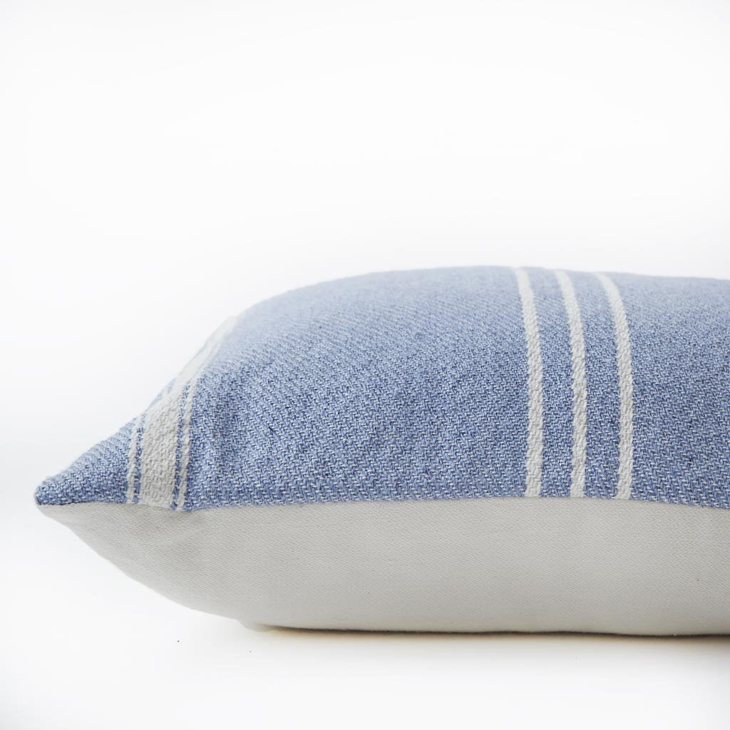 Oxford Stripe Cobalt Cushion Cover