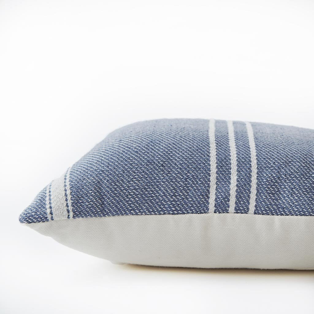 Oxford Stripe Navy Cushion Cover