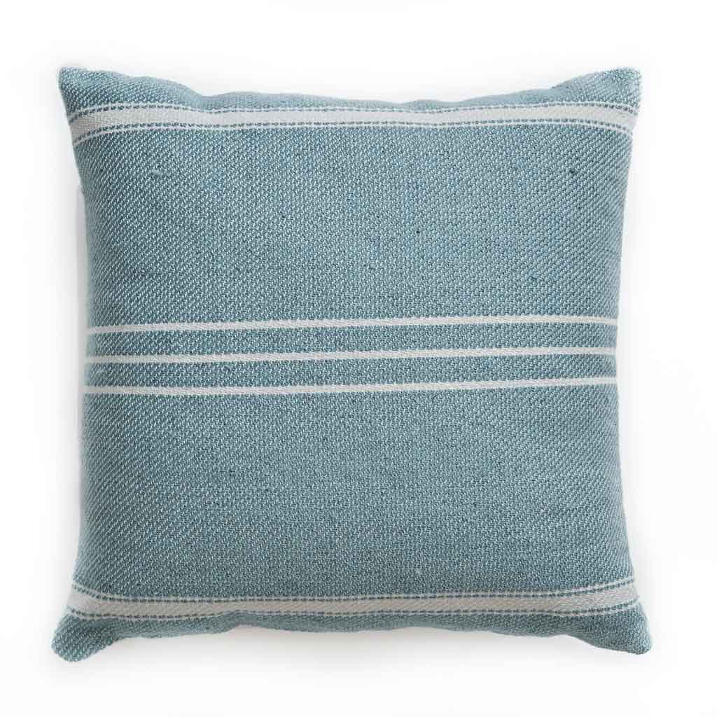 Oxford Stripe Teal Cushion