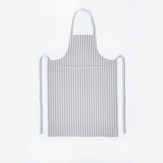 Toulouse Grey & Linen Stripe Apron