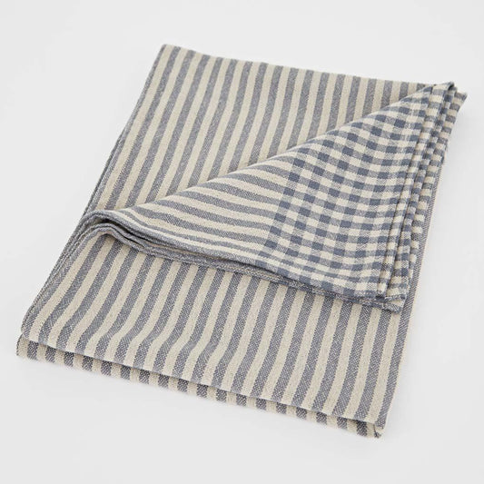 Toulouse Blue Stripe Tablecloth