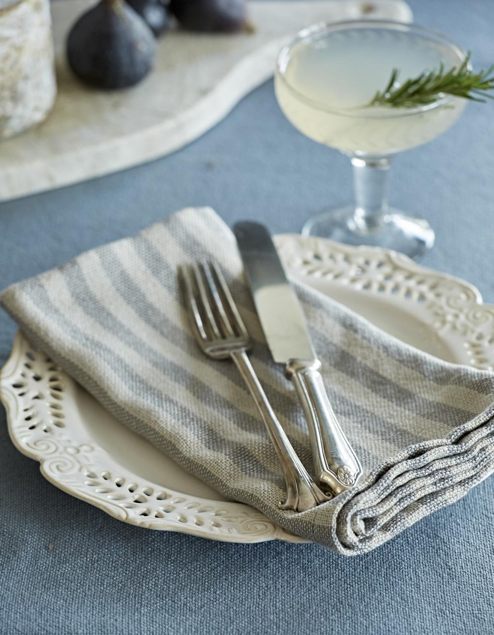 Toulouse Grey Stripe Napkins (4 Pack)