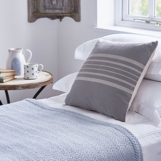Antibes Grey & Linen Cushion Cover