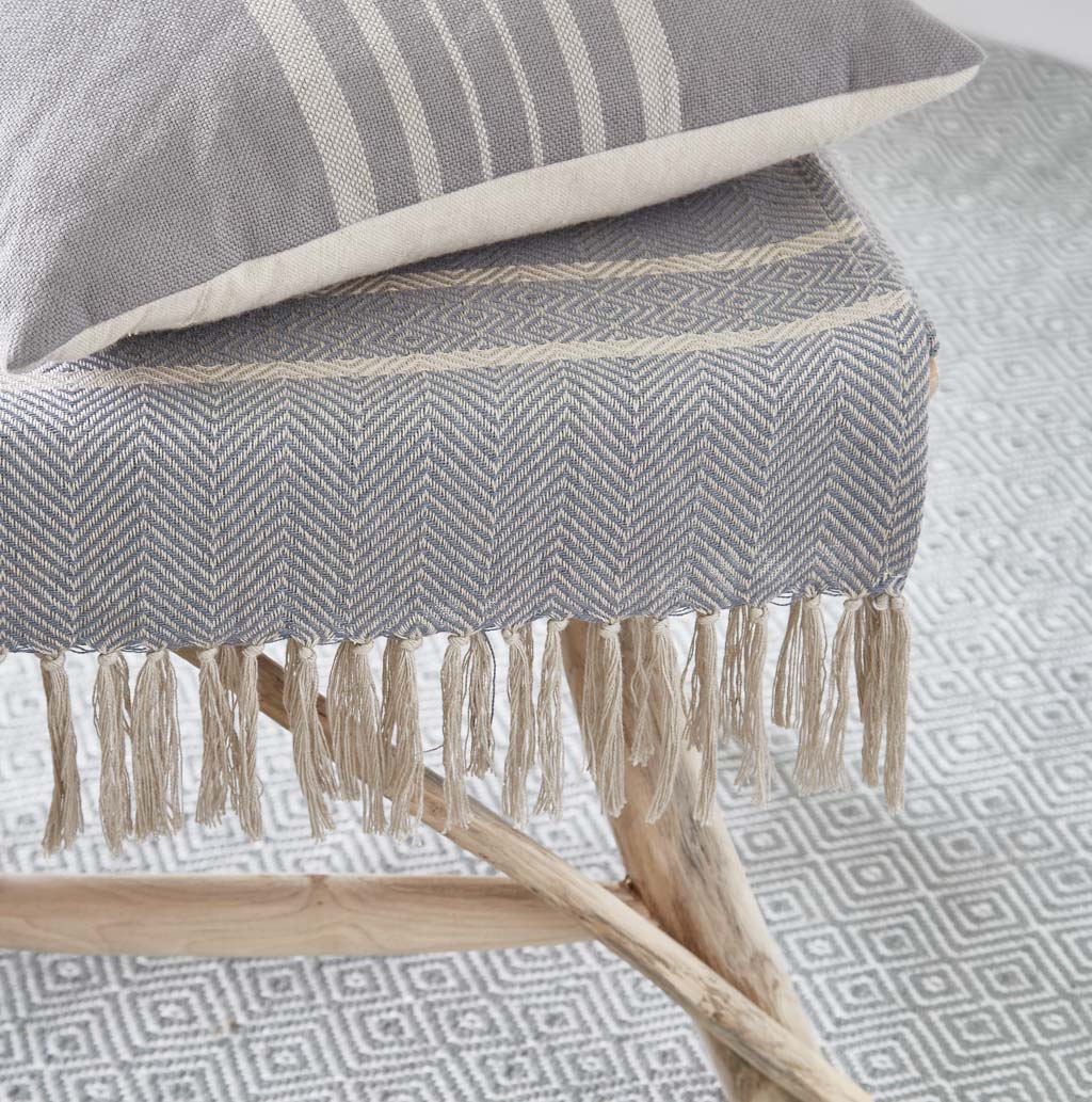 Antibes Grey & Linen Cushion