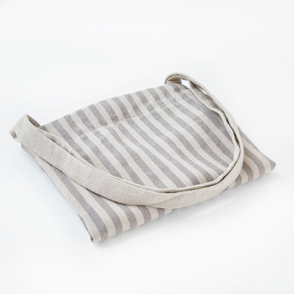 Toulouse Grey Stripe Beach Bag