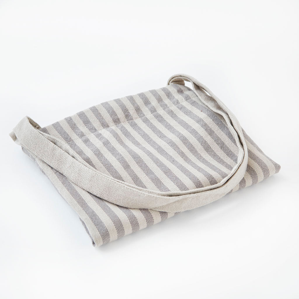 Toulouse Grey Stripe Beach Bag
