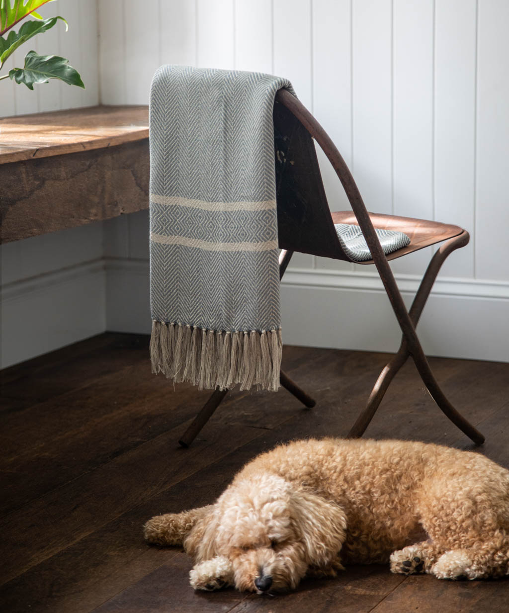 Cassis Blue Throw