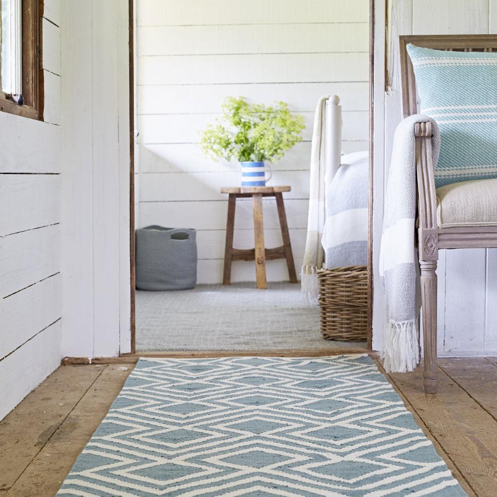 Iris Teal Runner Rug