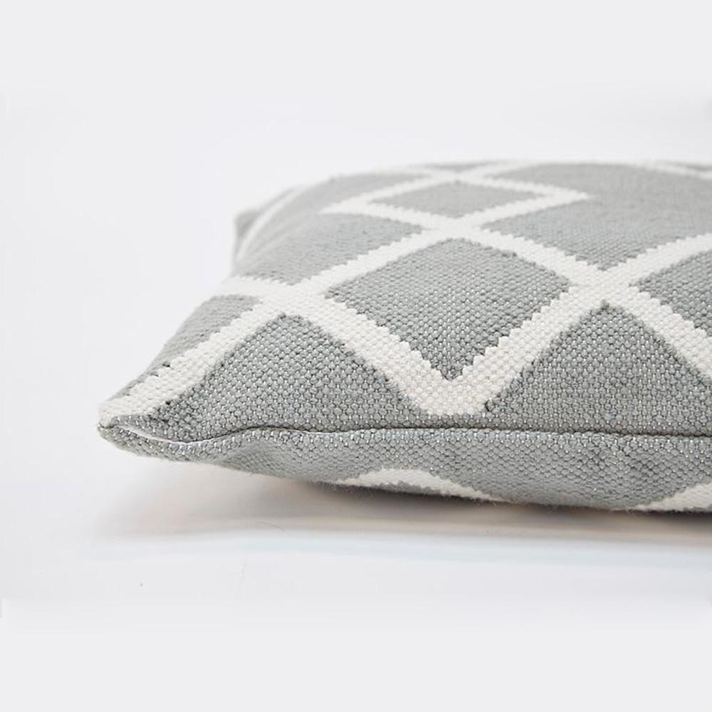 Juno Dove Grey Cushion close up