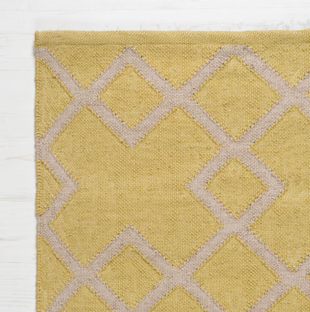 juno gooseberry yellow colour rug corner