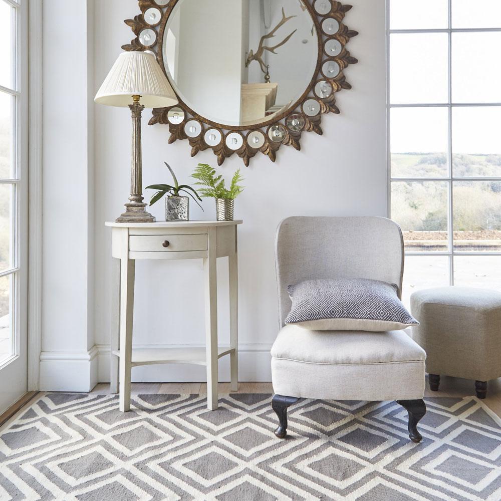 Iris Monsoon Rug with chair